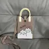 Bolso de Teléfono Móvil a Cuadros para Mujer Bolso Cruzado de Hombro Pequeño Lindo Ligero Bolso Tejido Bolso de Punto