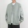 Chaqueta de estilo americano de moda con cuello alto tipo bomber para hombre, delgada para primavera y otoño, versátil, funcional, ropa de trabajo, abrigo casual, chaqueta de béisbol