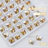 Champagne cor unha jóias de diamante tridimensional em forma de diamante outono e inverno flash all-match branco grande torto coração machado acessórios do prego