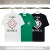 Camiseta de manga curta solta com estampa de frutas de verão estilo tropical Casablanca Nova Casablanca
