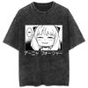 Camiseta Lavada de Comercio Exterior Hip Hop Espía Espía de Fantasía X Family Periférico Animación Verano Pareja Manga Corta