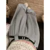 Foto real de los nuevos pantalones anchos de cintura alta estilo coreano para mujer para el otoño de 2026, pantalones casuales sueltos y fluidos, pantalones de traje 18121