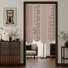Cortina de Puerta Irregular Imitación Lino Nuevo Estilo Chino Patrón Floral y de Pájaros Cortina Hueca para Puerta Dormitorio Sala de Estar Vestíbulo Cortina Divisoria Venta al por Mayor