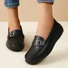 Nuevos mocasines de ajuste ancho, zapatos planos casuales para mujer con suelas suaves y empeines suaves, cómodos mocasines de talla grande para madres