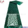 Renda de fio bordada com tubo, com miçangas e lantejoulas, rede de renda, acessórios de renda, vestido fresh, roupa de noite, tecido de renda