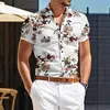 Nuevas camisas de manga corta estampadas para hombre de estilo europeo y americano para comercio exterior en verano en Amazon