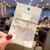Pasador Coreano con Pedrería, Pinza Geométrica Sencilla para la Parte Trasera de la Cabeza, Accesorio Versátil para el Cabello al por Mayor, Estilo Ins