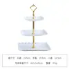 Suporte de Exibição de Mesa de Sobremesa com Frutas de Aniversário Ornaments Europeu Multicamadas Mesa Plástico Bandeja de Bolos e Lanches Conjunto de Prateleiras