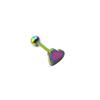 Comercio electrónico transfronterizo nuevo lindo corazón en forma de amor de acero de titanio para hombres y mujeres europeos y americanos lengua uña lengua anillo personalidad chica caliente marea genial punción