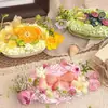 Caja de Pastel de Frutas para Picnic de Primavera, Caja Desechable para Postre Mousse con Corte de Frutas, Caja de Empaque para Dulces y Té de la Tarde
