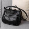 Bolso Cruzado de Cuero Genuino para Mujer 2024 Nueva Llegada Estilo Coreano Moderno Combinable Cuero Vacuno Suave Gran Capacidad Bolso de Hombro Multicapa Bolso de Madre