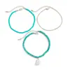 Tobillera Europea y Americana Transfronteriza de Cuentas de Semilla de Colores Degradados Apilables, Cadena Fina Estilo Ins Barroco de Perlas de Nicho Joyería para el Pie