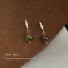 Pendientes de Ojo de Tigre Estilo Maillard Otoño e Invierno Moda de Lujo Ligero Pendientes de Circonita para el Trabajo Pendientes de Temperamento de Gama Alta Venta al por Mayor
