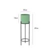 Juego redondo doble de lujo ligero, soporte para flores de dos niveles, soporte para flores de lujo ligero nórdico, soporte para flores de suelo para balcón, interior, maceta de rábano verde para sala de estar