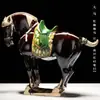 Caballo Tang sancai llegó con éxito decoración de pasillo estilo chino de cerámica arte de escritorio regalo de inauguración regalo de negocios