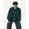 Nova blusa de moletom masculina outono e inverno, gola redonda, estilo étnico desgastado com bordado de letras, pulôver de corte solto para adolescentes, tamanho grande