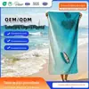 Toalhas de praia com impressão digital personalizada, exclusivamente para vendas transfronteiriças, toalhas de yoga de fibra ultrafina para secar o suor