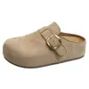 Mules cerrados de plataforma para mujer para uso en exteriores, nuevo estilo primavera 2026, zapatos cómodos sin cordones de suela gruesa estilo Birkenstock