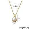 Colgante de bolsa de la suerte estilo Tiktok Collar de titanio y acero perla Cadena para clavícula de moda de lujo ligero para mujer Todo partido Nicho Hada suave Cadena de clavícula
