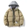 Ropa nueva de pareja de dos piezas falsas con capucha acolchada de algodón ropa pan marca de moda para hombre gorro de punto moda dos piezas falsas outlet de fábrica