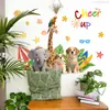 M21777 ¡Anímate! Pegatinas de Pared de Animales Inspiradoras Tienda Decoración de Pared de Fondo para Sala de Estar Dormitorio Pegatinas de Pared Autoadhesivas
