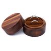 Caja de Madera Maciza para Pendientes de Mujer, Anillos, Joyero de Almacenamiento y Regalo, Nogal Negro Exclusivo Transfronterizo para Regalos de Enamorados Logo