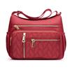 Nova Bolsa de Ombro da Moda Feminina Bordada Tecida Multicamadas Grande Capacidade Bolsa Transversal Leve para Mulheres de Meia-idade Bolsa Maternidade
