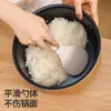 Colher de Arroz com Ventosa, Resistente a Altas Temperaturas, Antiaderente, Pode Ficar em Pé, para Servir Arroz, Panela de Arroz de Cozinha, Grau Alimentício, Uso Doméstico, Antiaderente