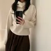 Foto Real 26 Outono Novo Estilo Coreano Suéter de Manga Morcego Gola Redonda Dupla Face Desbloqueie Múltiplas Formas de Usar Estilo Suéter