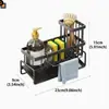 Estante de almacenamiento para cocina esponja Paño de limpieza blanco Estante de almacenamiento de detergente Estante para manteles Estante de drenaje para fregadero Acero inoxidable