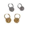 Pendientes de temperamento simple retro con hebilla de bola tejida de alta calidad transfronterizos, joyería de oreja exagerada de moda al por mayor