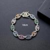 Pulsera hip hop Jinse de cobre con circonitas micro incrustadas de diamante completo, pulsera de nicho de alto sentido europeo y americano, fábrica de joyería transfronteriza de comercio exterior