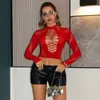 Lingerie Sexy Estilo Europeu e Americano Roxo Atração Emagrecedor Jacquard Comércio Exterior Transfronteiriço Sexy Transparente Vazado Manga Longa Malha Top W874