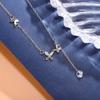 Gargantilla ajustable de moda con mariposa, destellos de diamantes y flores, collar con personalidad