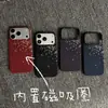 Adecuado para funda de teléfono magnética con patrón de fibra de carbono para iPhone 18 Pro Max, funda protectora de Kevlar de media cubierta 17 para Apple 16
