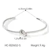 Huang Chao Europa y América Transfronterizo Nuevo Simple Anillo Liso Pulsera Trenzada Estilo Ins Sentido de Diseño Nicho Pulsera Francesa Para Mujer
