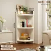 Estantería de esquina con núcleo de madera maciza, estante de almacenamiento de pie, librería estrecha para niños en casa, armario de almacenamiento integrado montado en la pared