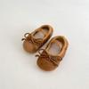 Zapatos de Cuero Genuino para Bebé Niña Estilo Primavera 2026 con Lazo Grande, Adorno de Flecos, Versátiles, Antideslizantes, Resistentes al Desgaste, Zapatos de Suela Suave en 5 Colores