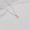Europa y Estados Unidos collar de letras de moda simple transfronterizo colgante de gota de aceite de 26 letras collar de cadena de clavícula para mujer venta al por mayor