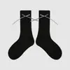 1781 Calcetines para Niños al por Mayor ZYZ Otoño/Invierno Calcetines de Media Caña Bordados con Letras, Estilo Universitario, Tejido de Doble Aguja, Calcetines de Algodón para Niños y Niñas