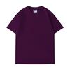 Camiseta de Manga Corta con Cuello Redondo de Hilo Doble Pesado 280g Algodón Puro para Hombre y Mujer con Hombro Caído Color Sólido Deportiva Holgada Media Manga Juvenil