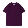 Camiseta de Algodón Puro de Doble Hilo Pesado de 260 g, Color Sólido, Corte Holgado, Cuello Redondo, Hombros Caídos, Manga Corta, Unisex, Texto Bordado y Estampado