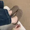 Zapatos Birkenstock de lana esponjosa más terciopelo para mujer, suela gruesa, zapatillas de media caña, otoño invierno 2026, zapatillas esponjosas para mujer, zapatillas cerradas para exteriores sin cordones