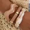 Pulsera de Borde Ancho con Superficie de Espejo de Venta Caliente Transfronteriza Europea y Americana, Pulsera Brillante Exagerada Personalizada, Pulsera de Resina Acrílica