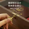 Caja de Almacenamiento Personalizada de Madera de Nogal Negro para Identificaciones, Caja de Almacenamiento para Artículos Varios de Escritorio, Caja de Almacenamiento de Madera Maciza con Cerradura a Prueba de Polvo