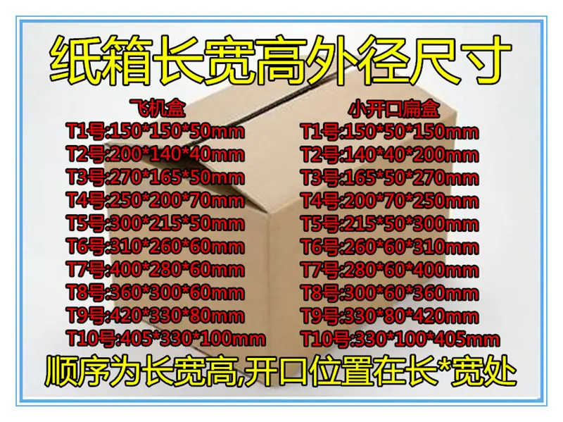 信恒飞机盒尺寸