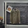 Camisa de Estilo Old Money con Patchwork de Cachemir, Falsa de Dos Piezas para Hombre, Camisa Elegante de Alta Gama de Manga Larga para Primavera y Otoño, Para Vestir en Capas