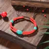 Pulsera de Turquesa Sintética Estilo Étnico para Mujer, Pulsera de Cuentas Multicapa, Joyería Estilo Retro Tibetano, Regalos Pequeños al por Mayor
