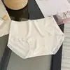 A7123 Panties Lisos Cepillados para Mujer Otoño/Invierno, Cintura Media-Alta, Color Sólido, Ribete de Encaje, Tonos Marrón-Café Suaves, Entrepierna de Algodón Puro