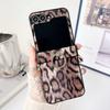 Adequado para Capa de Celular Samsung Zflip6 Fivela de Anel Estampa de Leopardo Zflip 50% de Desconto Tela Empilhada Capa Traseira Suporte Capa Protetora Transfronteiriço